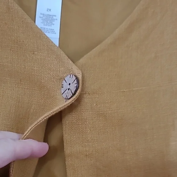 Elisabeth by Liz Claiborne Vintage Linen Jacket/Wrap size 2X - Picture 3 of 7